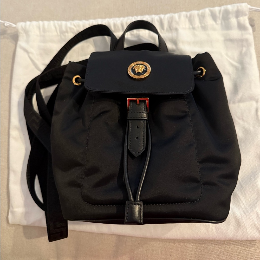 Brand new with tags 
Versace Medusa Mini Backpack Black Nylon New
